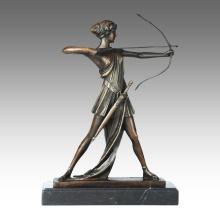 Esporte Figura Estátua Archey Boy Bronze Escultura TPE-696